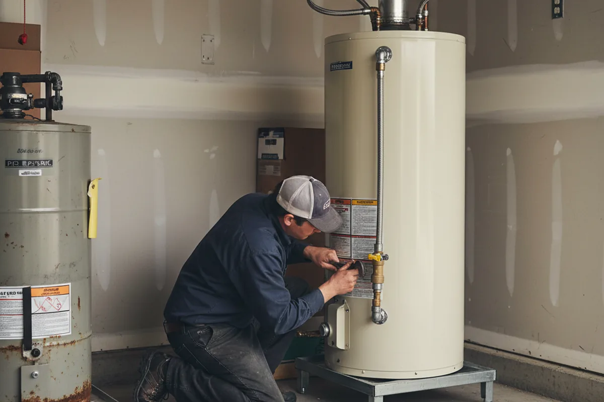 Water heater and shutoff valve replacement in West Olive